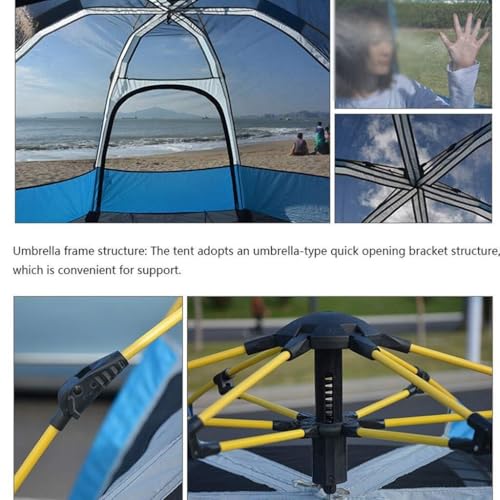 Carpa automática para camping 4-6 personas hexagonal yurt miniatura 6