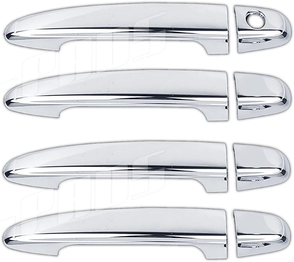 Compatible with(Just overlay Stick on, NOT for SNAP IN Replacement) 4 Chrome Door Handle Covers for Toyota 4RUNNER 2005-2008 / AVALON 05-08 / CAMRY 2007-2011 / SIENNA 05-2012 / TACOMA 2005-2015