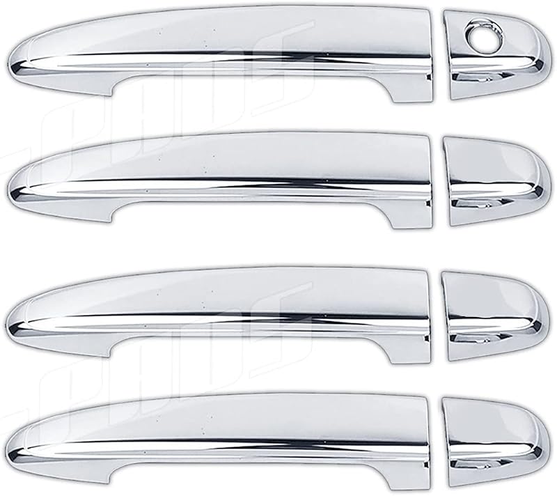 Capas cromadas para maçanetas externas A-PADS Toyota 4Runner, Avalon, Camry, Sienna e Tacoma – 4 unidades