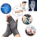 Pnrskter Arthritis Gloves,New Material, Compression for Arthritis Pain Relief Rheumatoid Osteoarthritis and Carpal Tunnel, Premium Compression & Fingerless Gloves (Dark Gray, L)