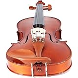 Cecilio 1/2 Size Natural Varnish Violin for Beginners, Hand-Carved Solid Spruce Top, Maple Back & Sides, Full Fiddle Kit with Hard Case, Bows, Rosin, Shoulder Rest, Lesson Book - Image 4