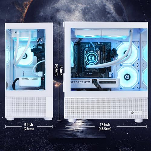 Image of NINGMEI Performance Gaming Desktop PC - AMD Ryzen 7 /9 CPU, RTX 50 Series GPU, 32 GB DDR5 RAM, 2 TB NVMe SSD, Windows 11 Pro - VR Ready, Ray Tracing, USB-C, Wi-Fi 6 - Fast Load, Smooth 4K Gaming