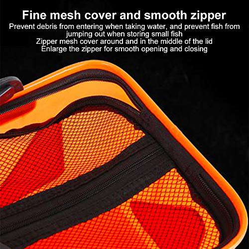 BIGBIGFAMILY Balde de Peixe Vivo, Balde Dobrável, Resistente, Impermeável, Caminhada, Acessórios de