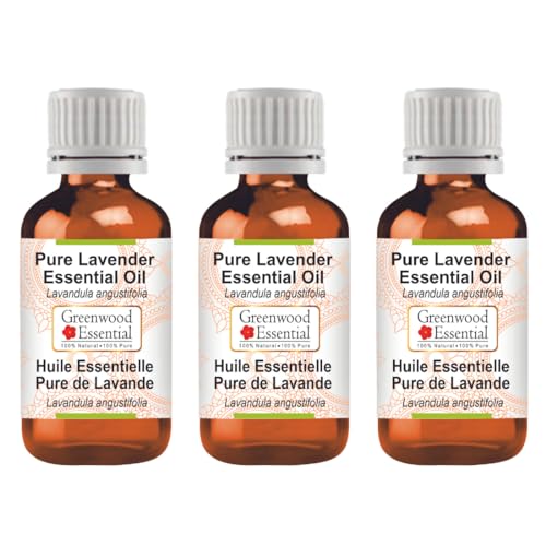Huile essentielle de lavande contre le stress et l'insomnie, lot de 3 grands flacons