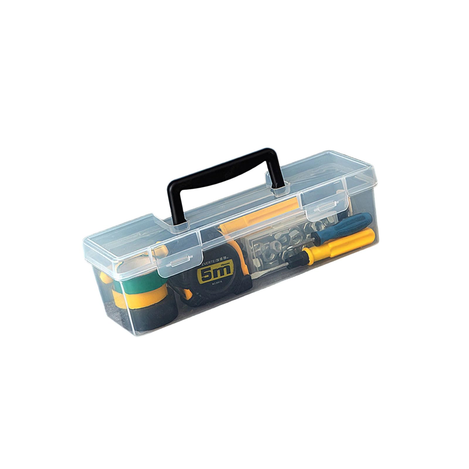 APGLSXY Portable Tool Container for Workshop Essential Transparency Design Large Capacity Thickened Storage Box Transparency Tool Storage Box