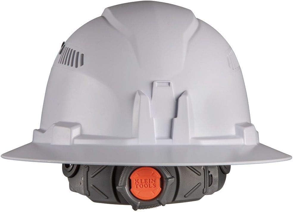 🛒 Flаѕh Sаlе Klein Tools 60407RL Hard Hat, Rechargeable Headlamp, Vented, Full Brim Style, Padded Self-Wicking Odor-Resistant Sweatband, White