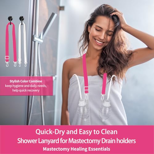 Image of Shower Lanyard for Mastectomy Drain Holder Quick Dry Drain Holder After Tummy Tuck Skin Friendly JP Drain Holders for After Breast Surgery Adjustable Drain Lanyard Post Mastectomy Recovery Supplies
