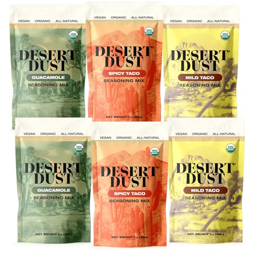 Desert Dust Seasoning Trio – Guacamole Mix, Spicy Taco &