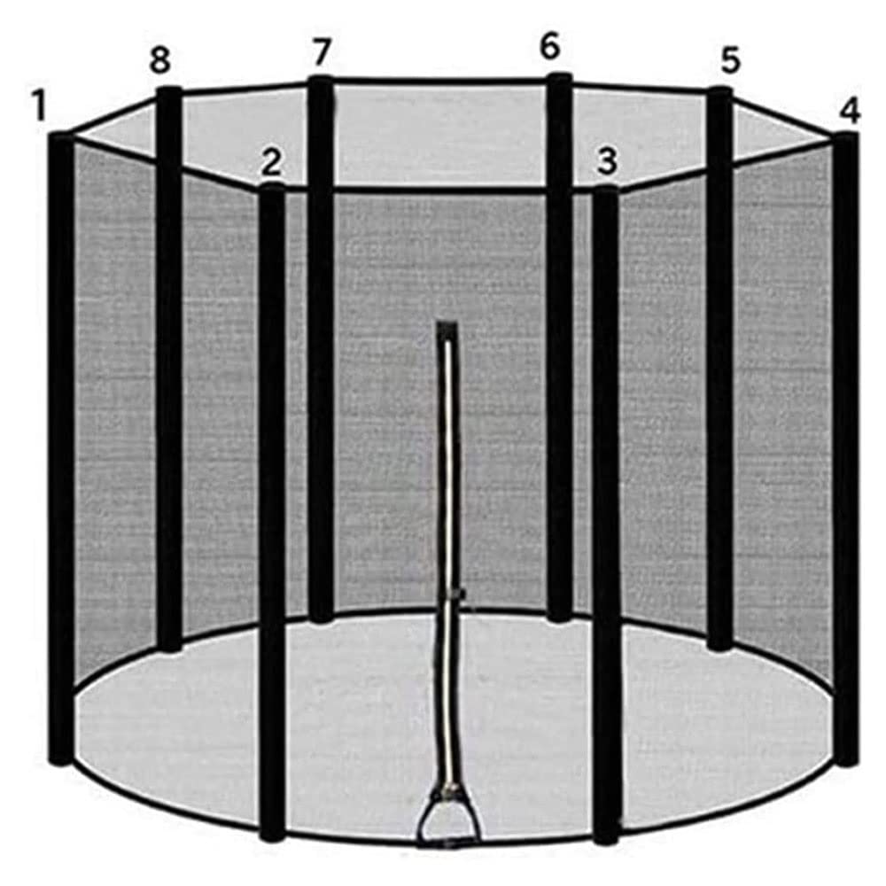 CIRONI Rete Protettiva per Trampolino 6 Piedi 8 Piedi 10 Piedi 12 Piedi 13 Piedi 14 Piedi 16 Piedi per Bambini Trampolini da Esterno per Grandi Giardini, Rete di Sicurezza Facile da Montare, Senza