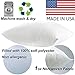 MSD 3 Pack Pillow Insert 28x28 Hypoallergenic Square Form Sham Stuffer Standard White Polyester Decorative Euro Throw Pillow Inserts for Sofa Bed - Made in USA (Set of 3) - Machine Washable and Dry
