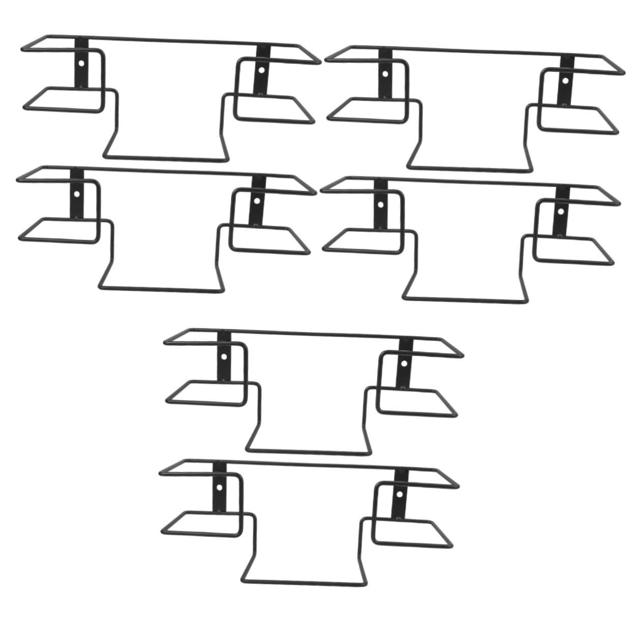 6pcs Wall Mount Glove Dispenser Holder Black Metal Tissue Box Organizer for Home Office and Lab Easy Installation Space-Saving Design and Efficient Storage