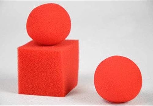 ZQION Bola de esponja de cambio cuadrada y redonda Truco de magia Accesorios de comedia Escenario Accesorios mágicos Kits mágicos Ilusiones mágicas