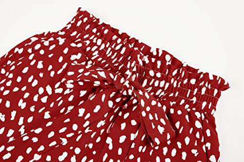 Image of SySea Girls Wide Leg Pants Kids Cute Print High Waisted Loose Fit Comfy Belted Lounge Trousers with Pockets