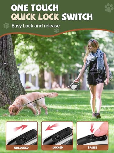 Laisse rétractable Douexio 4,9m avec lumière LED pour chiens - 5