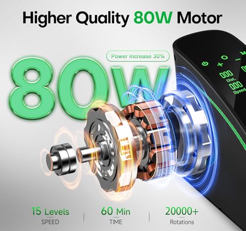 FOUSAE Under Desk Elliptical Machine, Electric Elliptical Machine for Seniors with 15 Adjustable Speed, 80W Quiet Motor & Compact Electric Pedal Exerciser with Display Monitor & Remote Control - Image 3