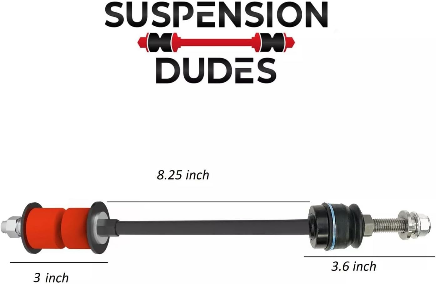 PAIR Front Sway Bar 6" Lift Extended Link Kit 4WD FITS Select Models Avalanche, Silverado, Tahoe, Sierra, Ram 1500, F-150, Hummer 2001-2018, Bushings Designed And Manufactured USA