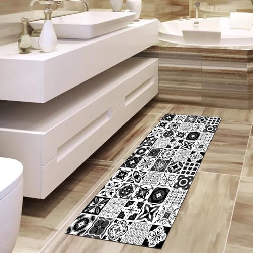 Alfombra de cocina larga estilo boho para pasillos transitados y dormitorios 4