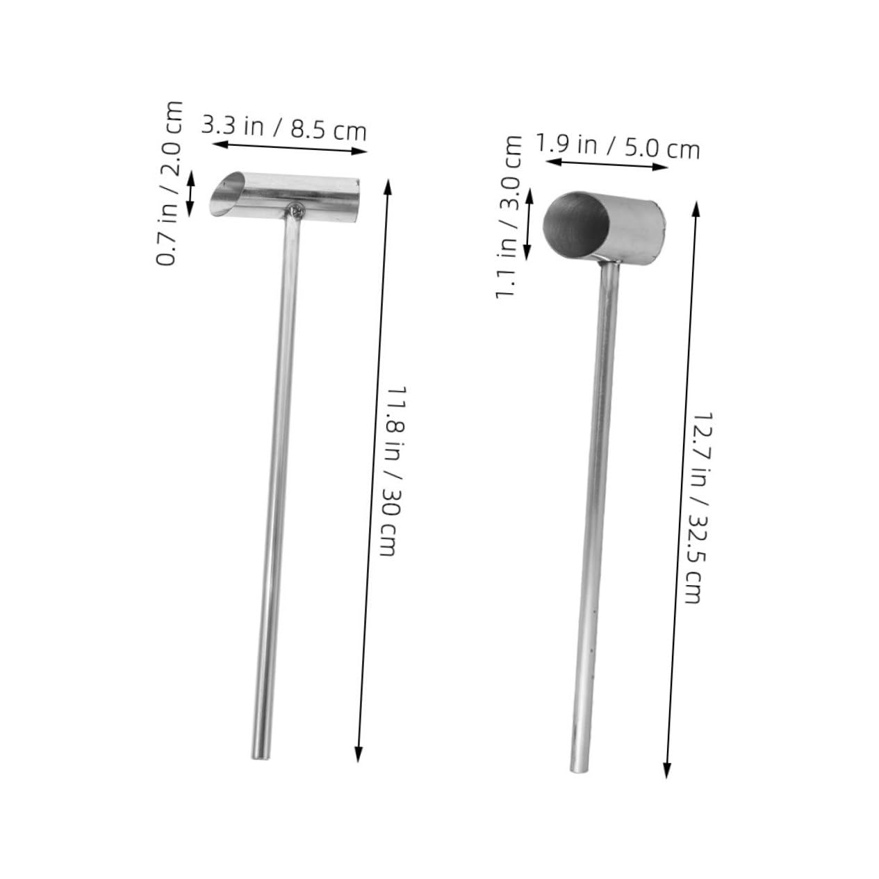 Garneck 2pcs Stainless Steel Marshmallow Sugar Spoon Household Marshmallow Scoop Wear-resistant Food Scooper