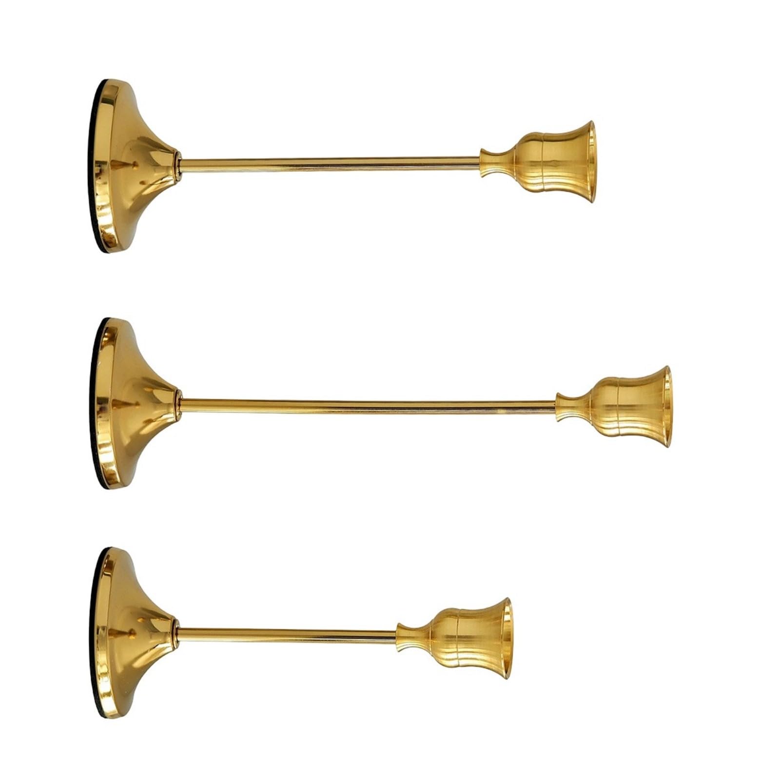 Kalttoy 3PCS 7CM Stable Base Holders From Electroplated Aluminum Enhances for Home Decoration Metal Holders