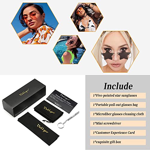 Dollger Occhiali da Sole Stella Senza Montatura