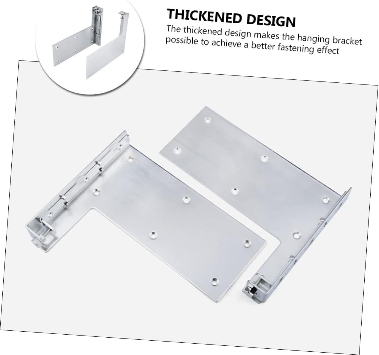 Mikikit Sturdy Cabinet Hanging Brackets Detachable Hinges for Kitchen Storage Wall Mount