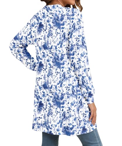 Image of YSYOKOW Cardigan Sweaters for Women Long Sleeve Open Front with Pockets | Long Cardigans for Women Lightweight Soft Casual Dressy Loose Fit Cardigan Sweater with Pockets for Work and Office