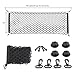 MICTUNING 2-Layer Heavy Duty SUV Truck Cargo Net, 44 x 15 Inch Universal Bed Net with Hooks, Adjustable Highly Elastic Storage Organizer Mesh Net Compatible for Pickup Truck SUV