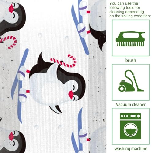 Alfombra de cocina lavable con estampado invernal para proteger tus suelos 5