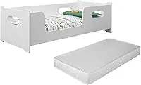 Cama Infantil E Colchão Montessoriana Meninas Meninos Baby Para Quarto De Criança Encanto Cor Branco