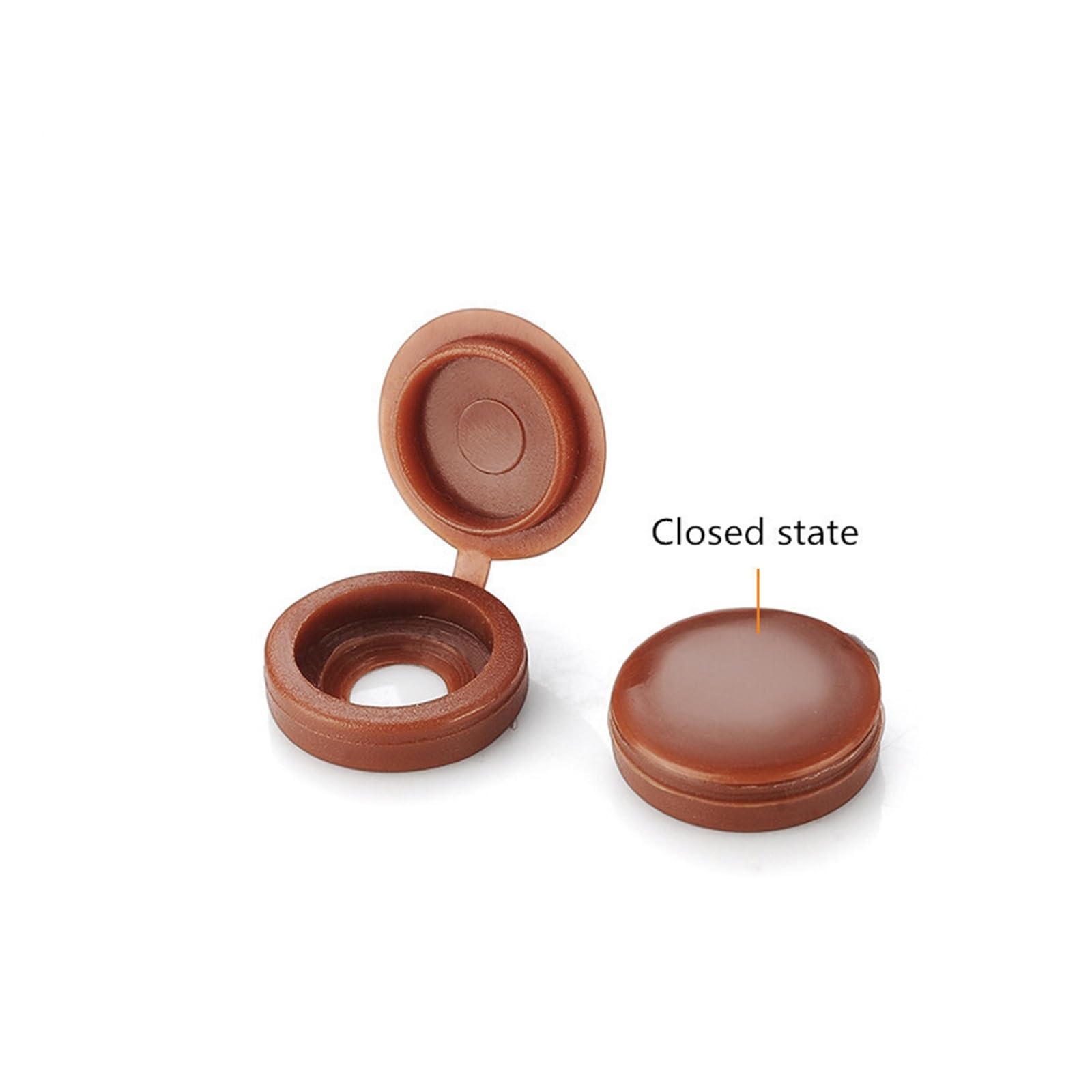 Shutter Screw Caps Windfall Plastic Screw Cover Caps, 100Pcs Plastic Hinged Screw Cover Caps Washer Flip Tops Multiple Colour For Furniture Hardware Home Supplies Screw Cap Covers - Foto 3