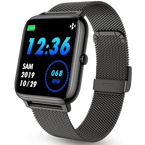 KALINCO Smartwatch, 1.4 Zoll Touch-Farbdisplay mit personalisiertem Bildschirm,Armbanduhr mit Blutdruckmessung,Herzfrequenz,Schlafmonitor, Sportuhr IP67 Wasserdicht Schrittzähler für Damen Herren