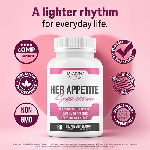 Her Appetite Suppression - Supports GLP-1 Related Metabolic Pathways, Promotes Weight Loss for Women, Helps Control Appetite/Cravings & Promotes Energy | 3rd Party Tested Supplement - 60 Capsules - Image 6