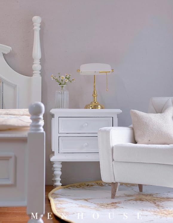 AirAds Dollhouse 1:6 Scale Dollhouse Miniature Furniture Night Stand Wood; H 4" (1 White Stand)