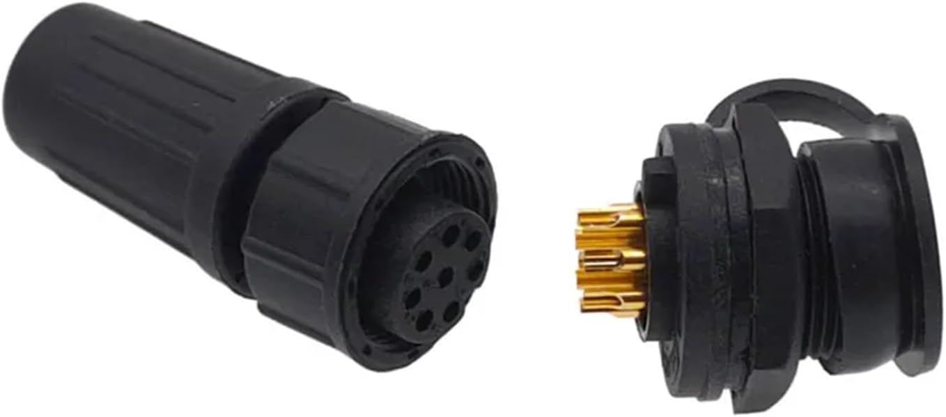 1Pcs Connector Plastic Socket IP67 PY07 Butt Connectors 2pin 3pin 4pin 5pin 6pin 7pin 8pins Z108(3P Threaded)