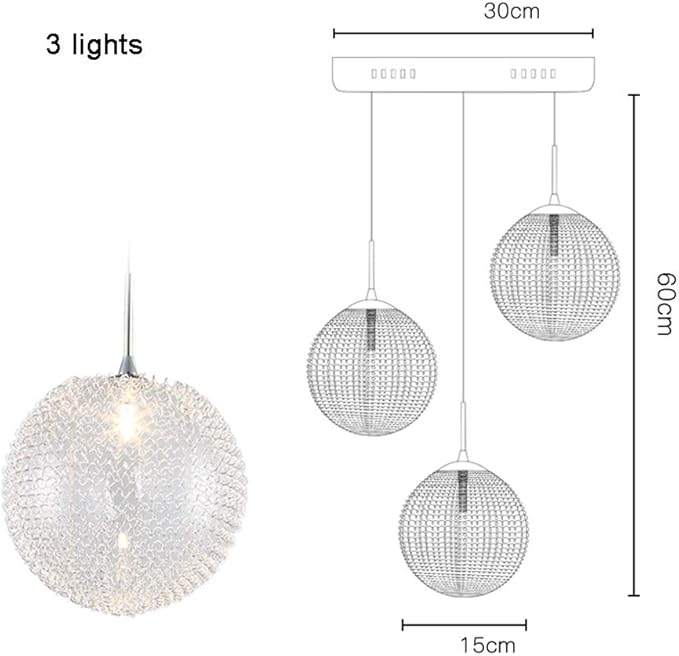 Mzhch lamp Woonkamer restaurant kroonluchter moderne minimalistische trap lange kroonluchter creatieve slaapkamer kroonluchter hotel Villa Stairwell hoge plafond hanglamp glazen bal metaal mesh 1 licht 3 lampen photo 2