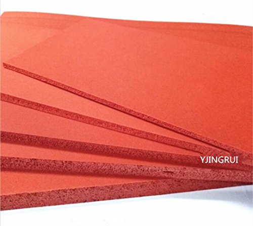 500X500X8mm, AG Silicone Sponge Sheet, 500mm Width, 8mm Thickness, Closed Cell Foam Silikon Sheet, RED Color
