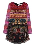  Desigual Vest_oroya Robe, (Carmin 3000), 116 (Taille Fabricant: 5/6) Fille