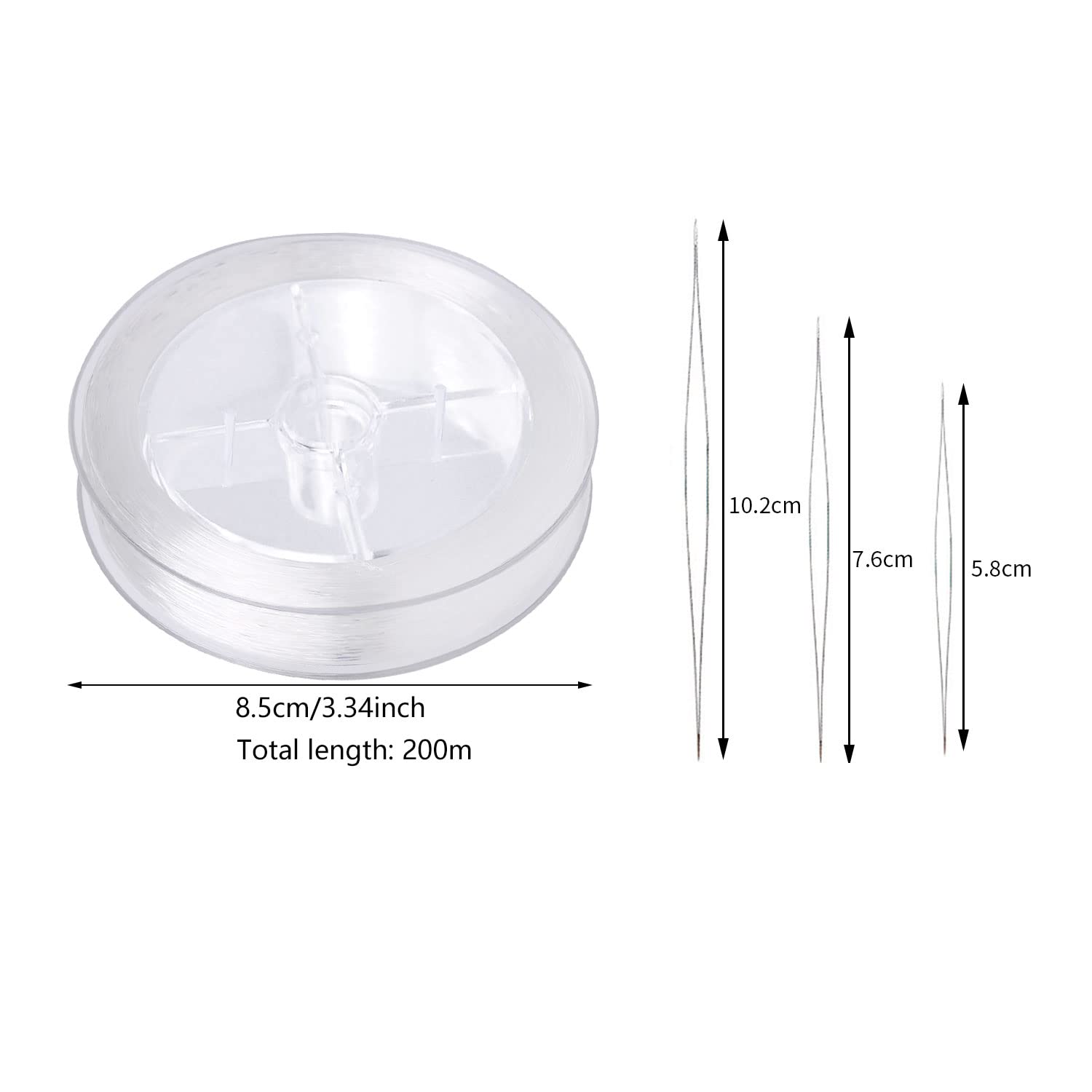 200m Clear Nylon Invisible Thread String, 0.25mm Transparent Beading Thread - Image 2