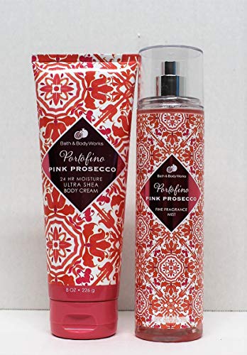 Bath and Body Works - Portofino Pink Prosecco - Fine Fragrance Mist and Ultra Shea Body Cream - Full Size 2019 image 2
