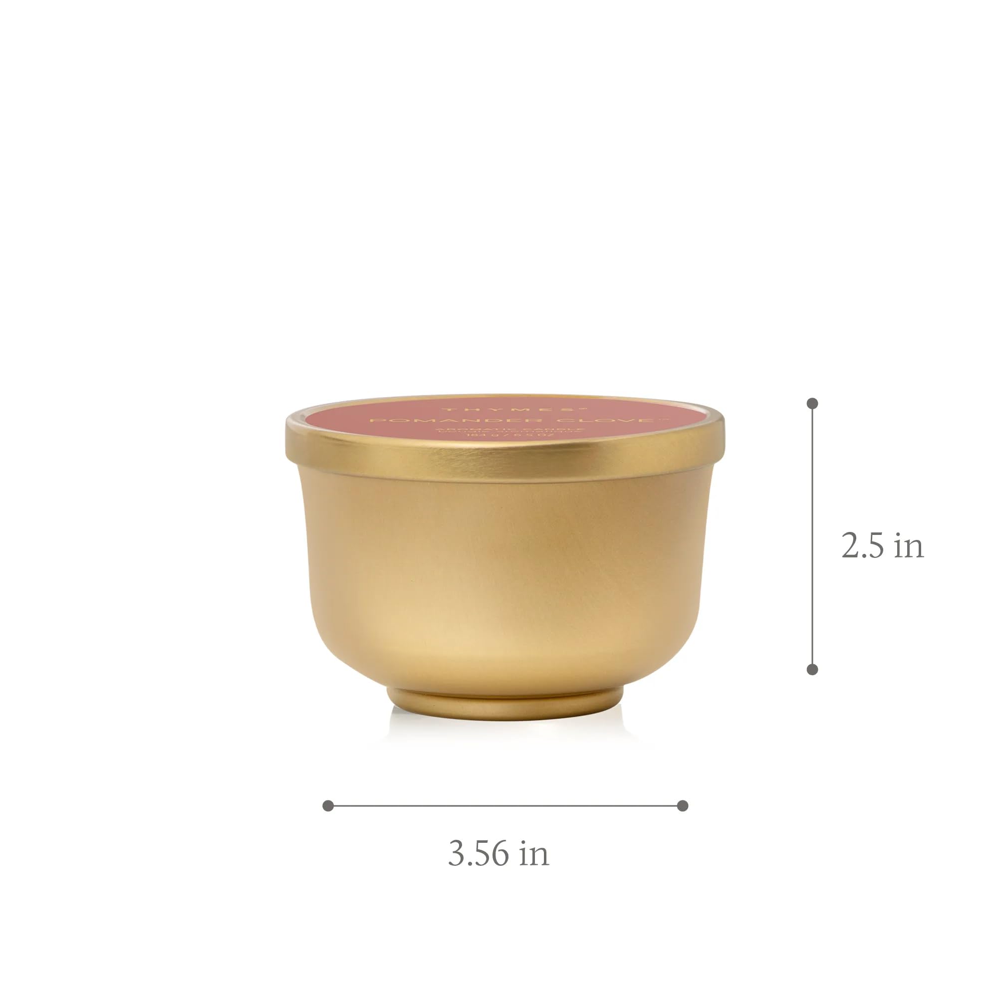 Thymes Pomander - Vela de clavo con tapa, velas perfumadas de 6.5 onzas