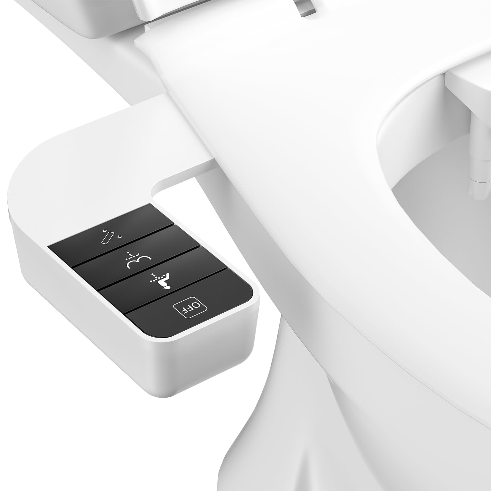 Bidet Attachment for Toilet UK Ultra-Slim Bidet Toilet Seat Attachment with Self-Cleaning Dual Nozzle (Frontal & Rear Wash)