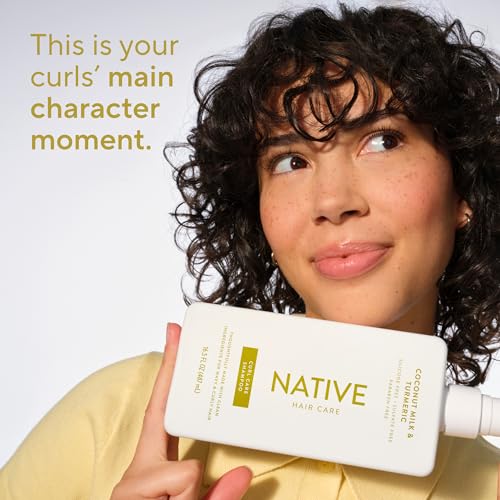 Image of Native Coconut & Turmeric Shampoo and Conditioner Contain Naturally Derived Ingredients | All Hair Types, Color & Treated, Fine to Dry Damaged, Sulfate & Dye Free, 8.25 Fl Oz (Pack of 12)