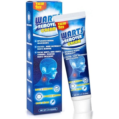 Wart Remover Cream, Skin Tag Remover Warts Removal Cream, Wart Removal Ointment with Pure Essential Oils Natural Extract Wart Remover Ointment for Face, Neck, Body, Hands, Feet Cover