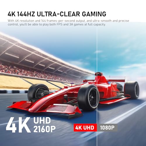 Gawfolk 32-inch 4K Ultra HD Computer Monitor, 144Hz Gaming PC Screen, 1ms, Adaptive Sync, 100% sRGB, 178° Wide Viewing Angle, HDMI 2.1, DisplayPort 1.4, Compatible with 100 * 100MM Wall Mount-Black - Image 3