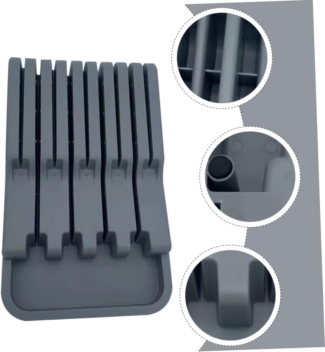 IMIKEYA Multi Function Kitchen Cutter Holder Plastic Storage Rack with Smooth Edges and Rounded Corners for Safe Knife Organization and Easy Kitchen Storage