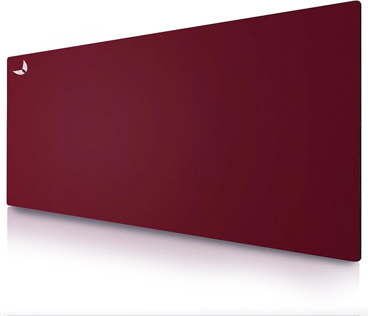 GoLite Gaming Oyuncu Gamer Mouse Pad, Kaymaz Taban Büyük Boy Large Ofis Tipi Mouse Ped, Fare Altlığı, Düz Masa Koruyucu Klavye Altı Mousepad 70x30 Cm, Bordo