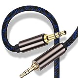Aux Cable 25 Feet,Ruaeoda 3.5mm to 3.5 mm Double Shielded Long Aux Extension Cable Male to Male Stereo Auxillary Shielding Audio Headphone Cable Cord