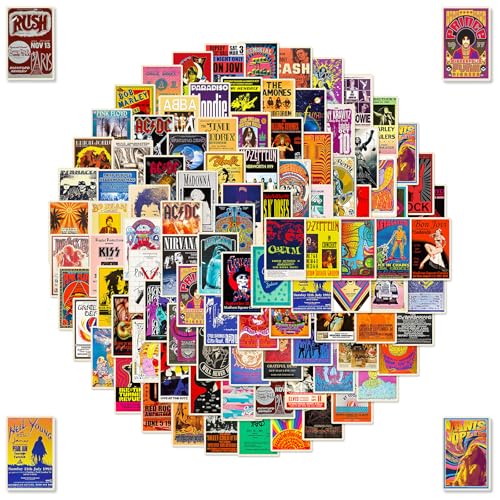 Pegatinas de Banda de Rock, 100 unidades Rock Band Punk Stickers,...