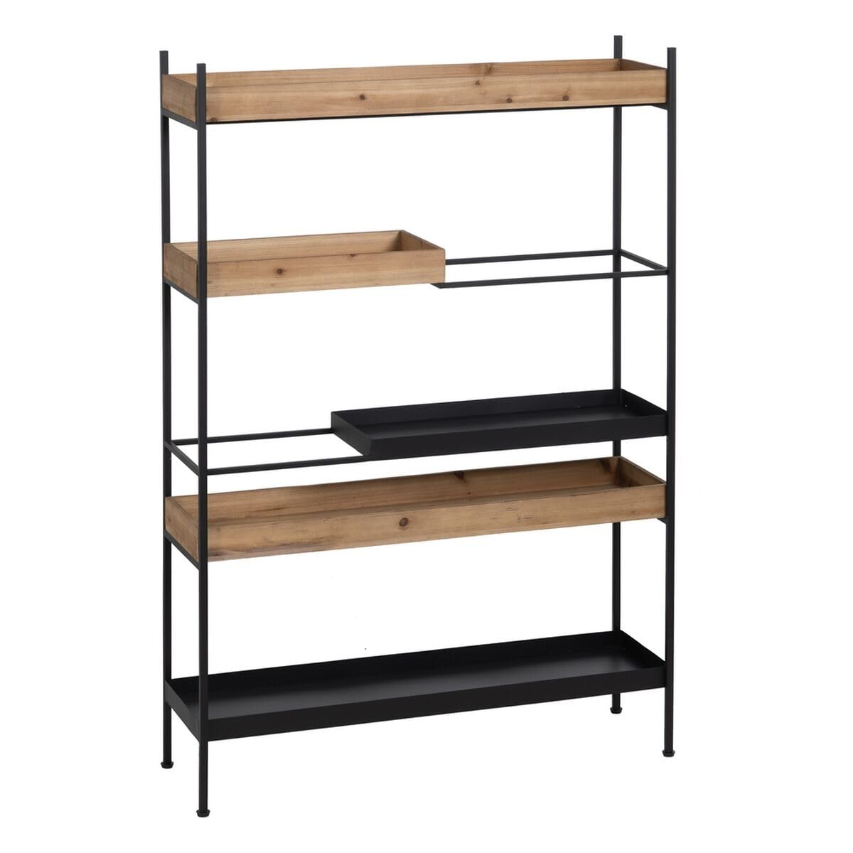 BigBuy Home Shelving Brown Black Wood Iron 85 x 26 x 130 cm