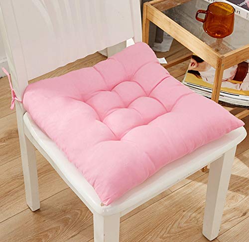 Chair Pads Seat Cushion With Ties,Outdoor Indoor Soft Thicken Comfy Seat Pads Cushion Pillow,Dining Room Kitchen Chair Cushions For Home Office Car Patio Furniture Garden Decoration (E/Pink) #TOP26